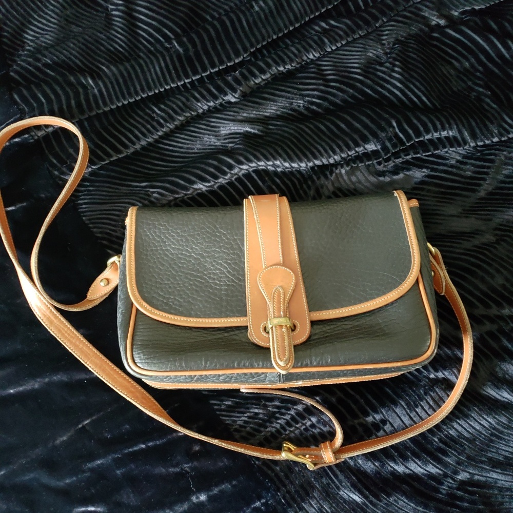 Dooney and Bourke tan and black crossbody purse